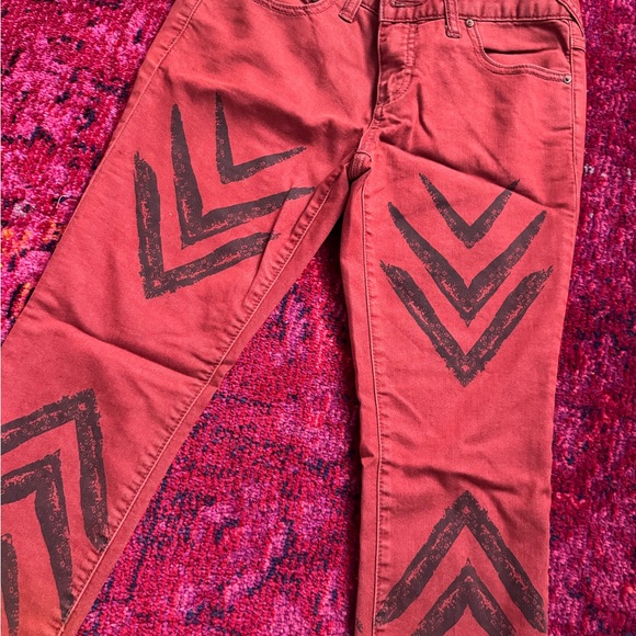 Free People Red Denim Jeans - Picture 2 of 4